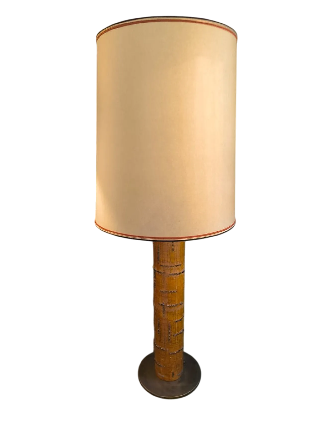 Coppia di lampade Obelisk con inserti in ottone e paralume, anni '70 31