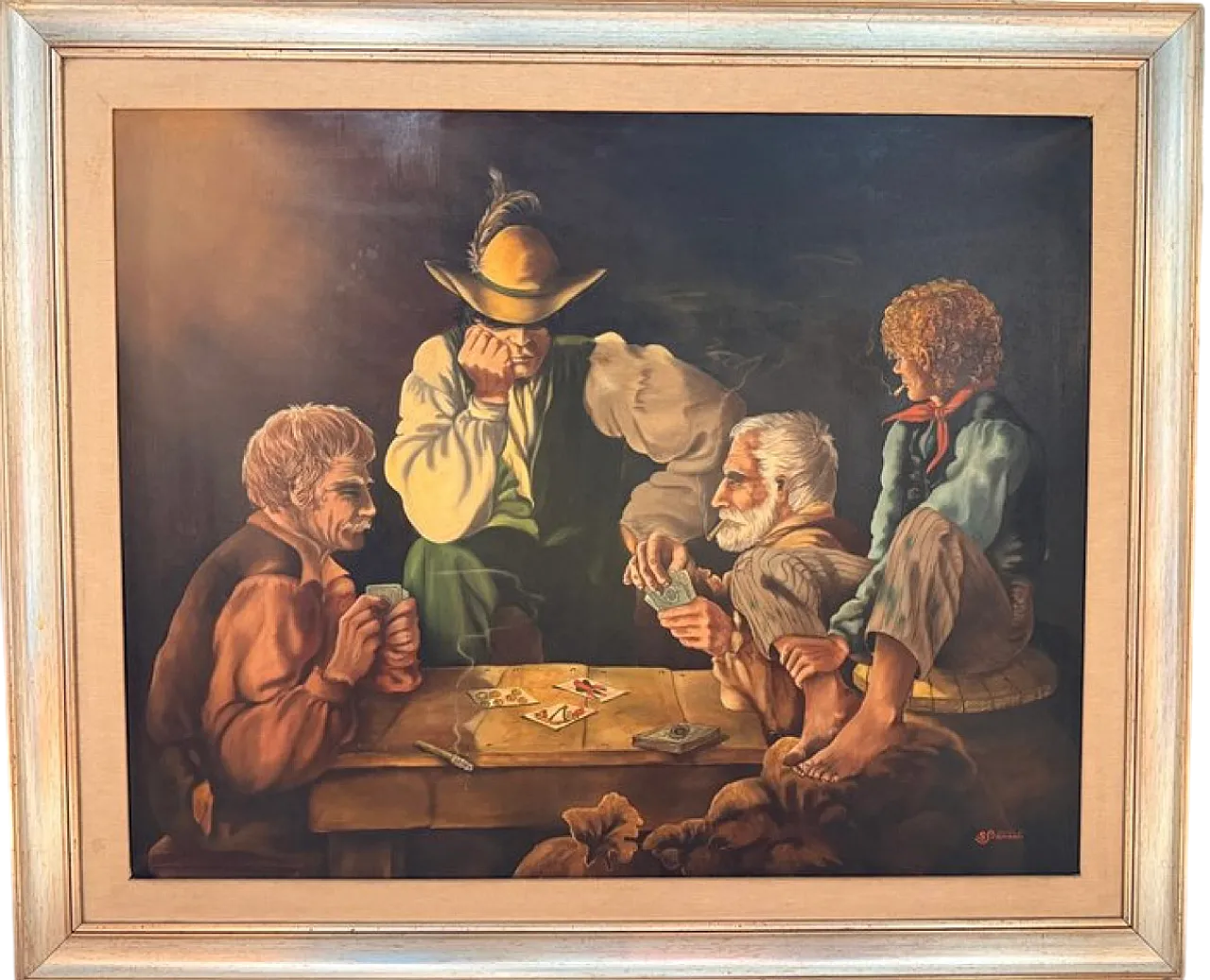 Salvo Benanti oil painting on canvas, 70s 11