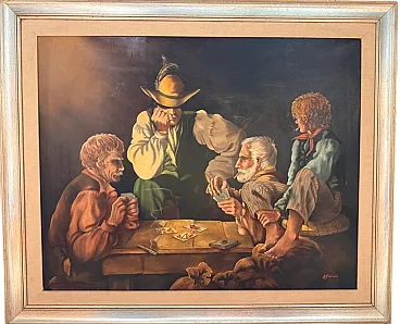 Salvo Benanti oil painting on canvas, 70s