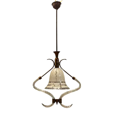 Art Deco pendant lamp in Murano glass