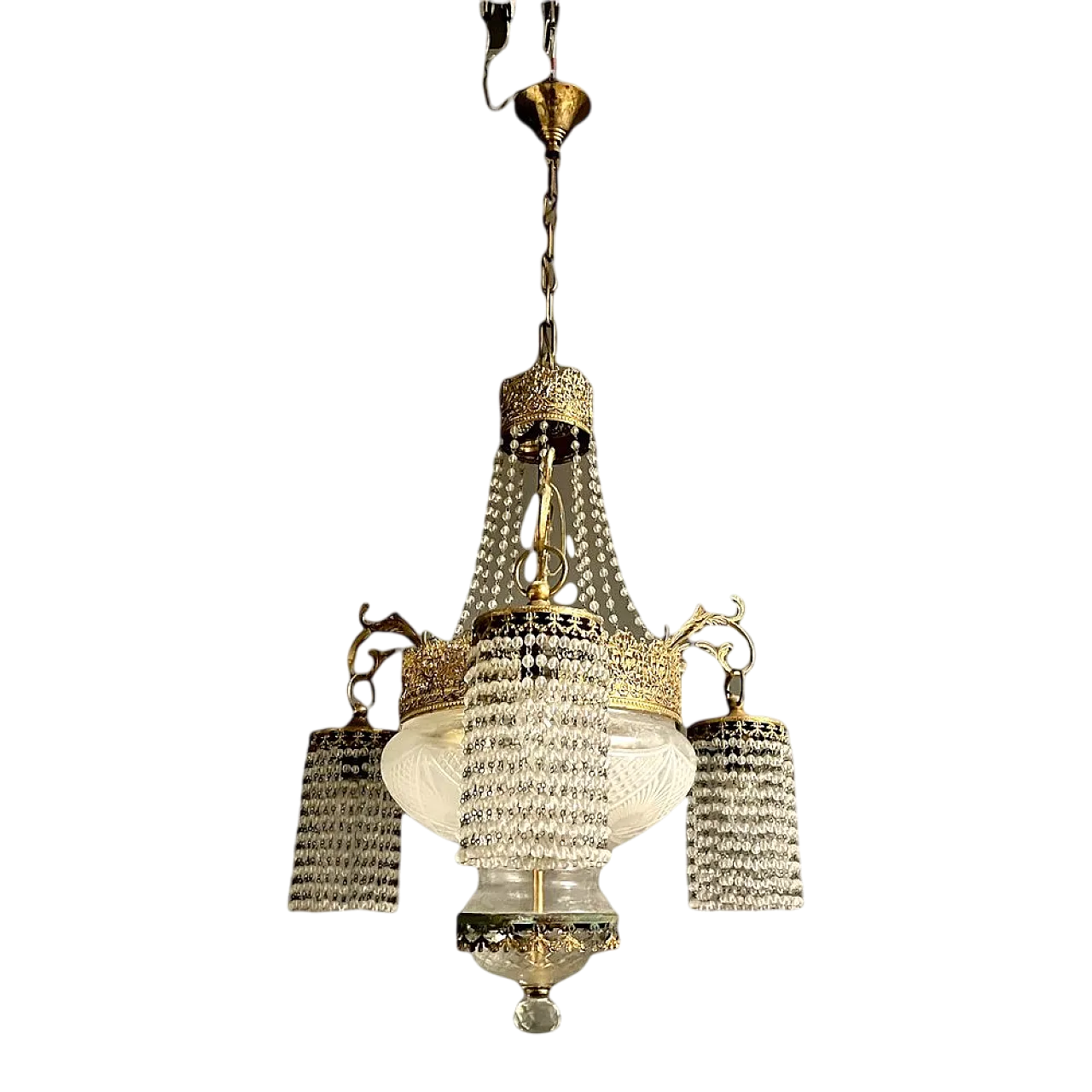 Antique Art Nouveau chandelier, Italy, 1930s 19