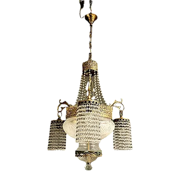 Lampadario Liberty antico, Italia, anni '30