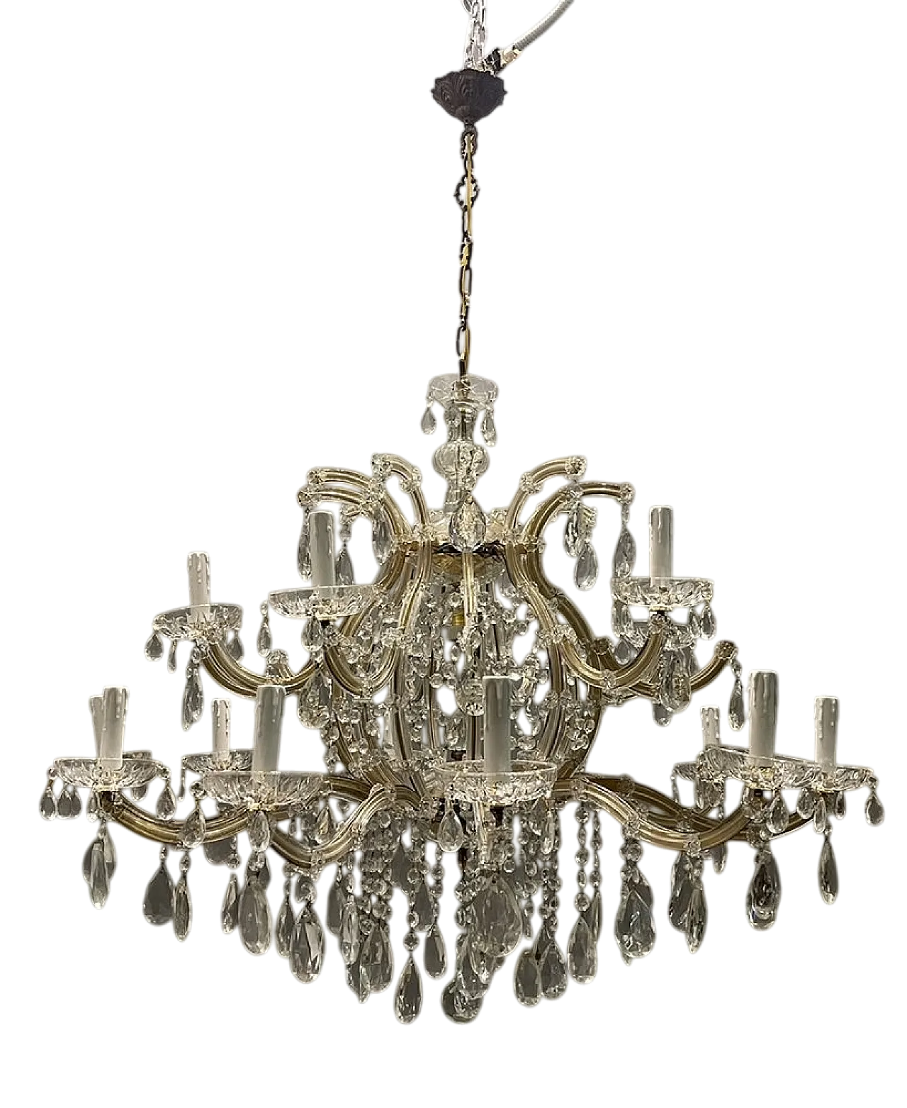 Large crystal chandelier, Italy 11