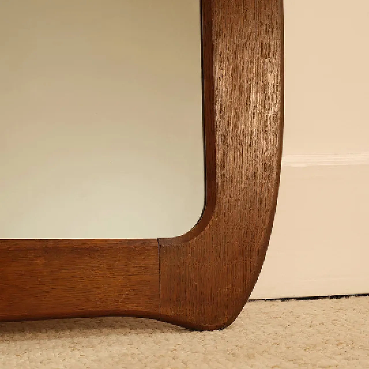 Specchio in legno organico, anni '60 6