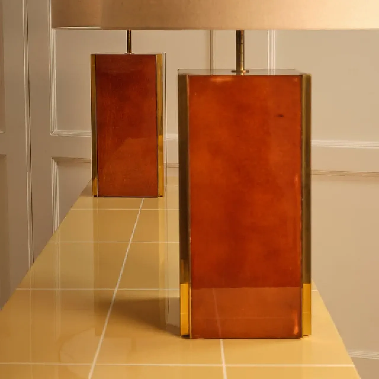 Pair of table lamps by Aldo Tura, 1970s 3
