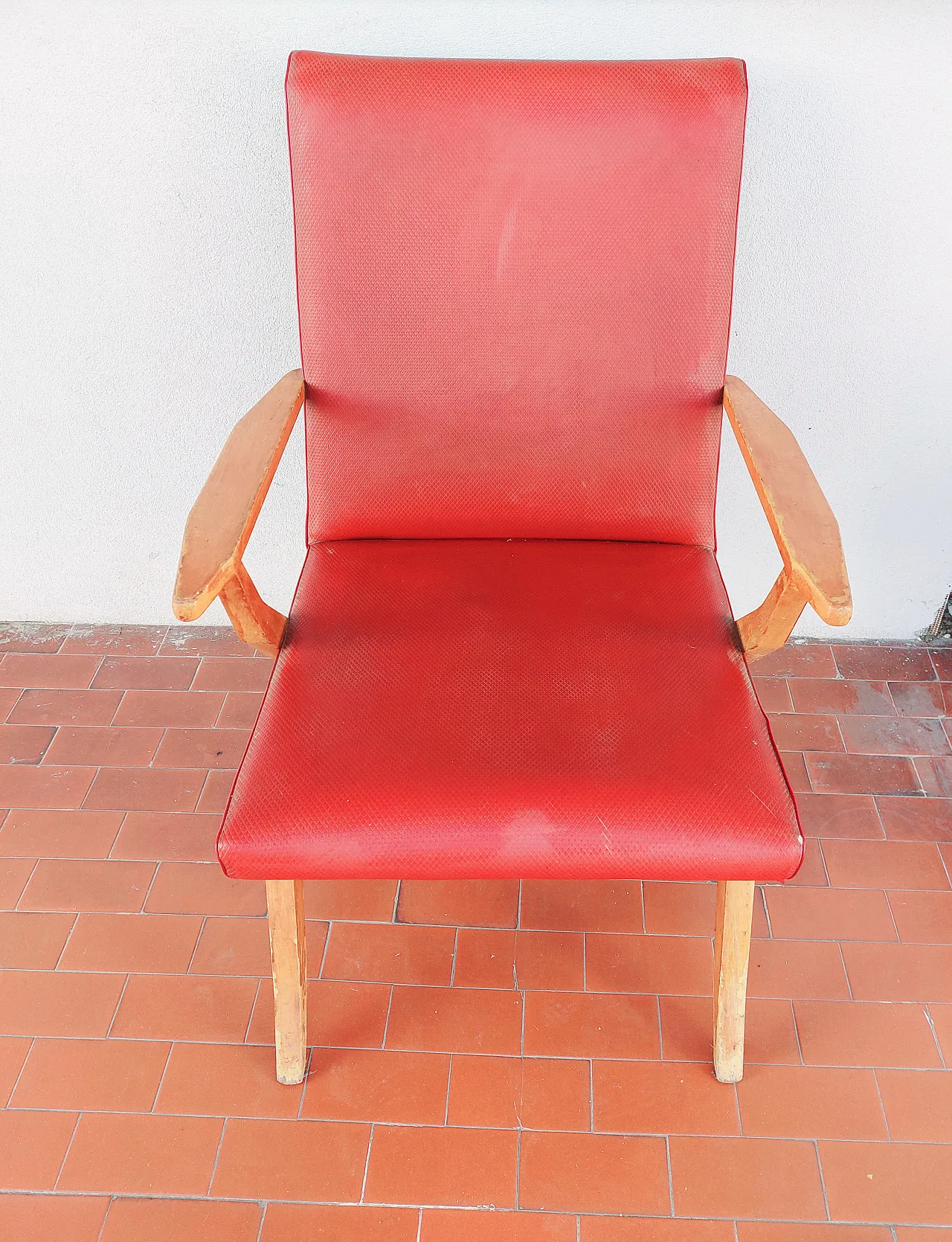 Poltrona in pelle, anni '70 1