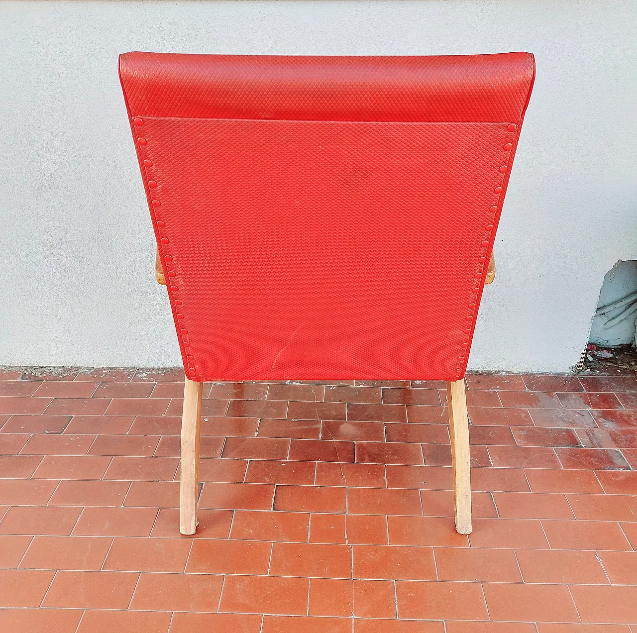 Poltrona in pelle, anni '70 2