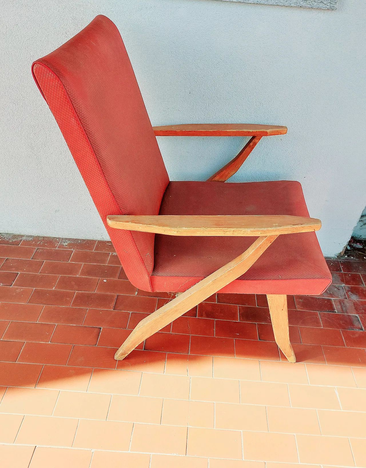 Poltrona in pelle, anni '70 3