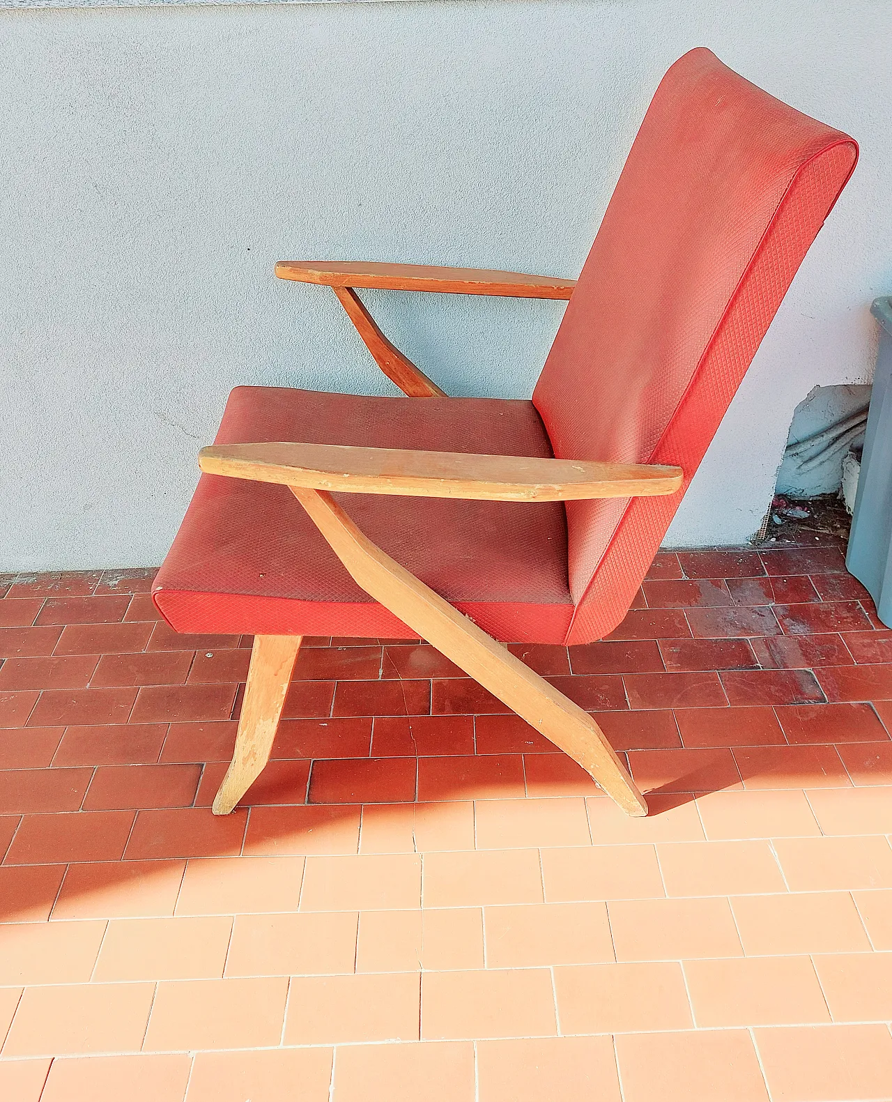 Poltrona in pelle, anni '70 4