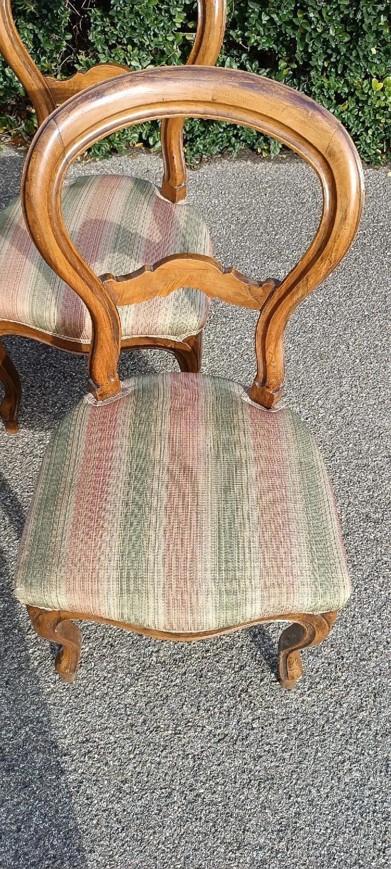 4 Sedie in noce, metà '800 3