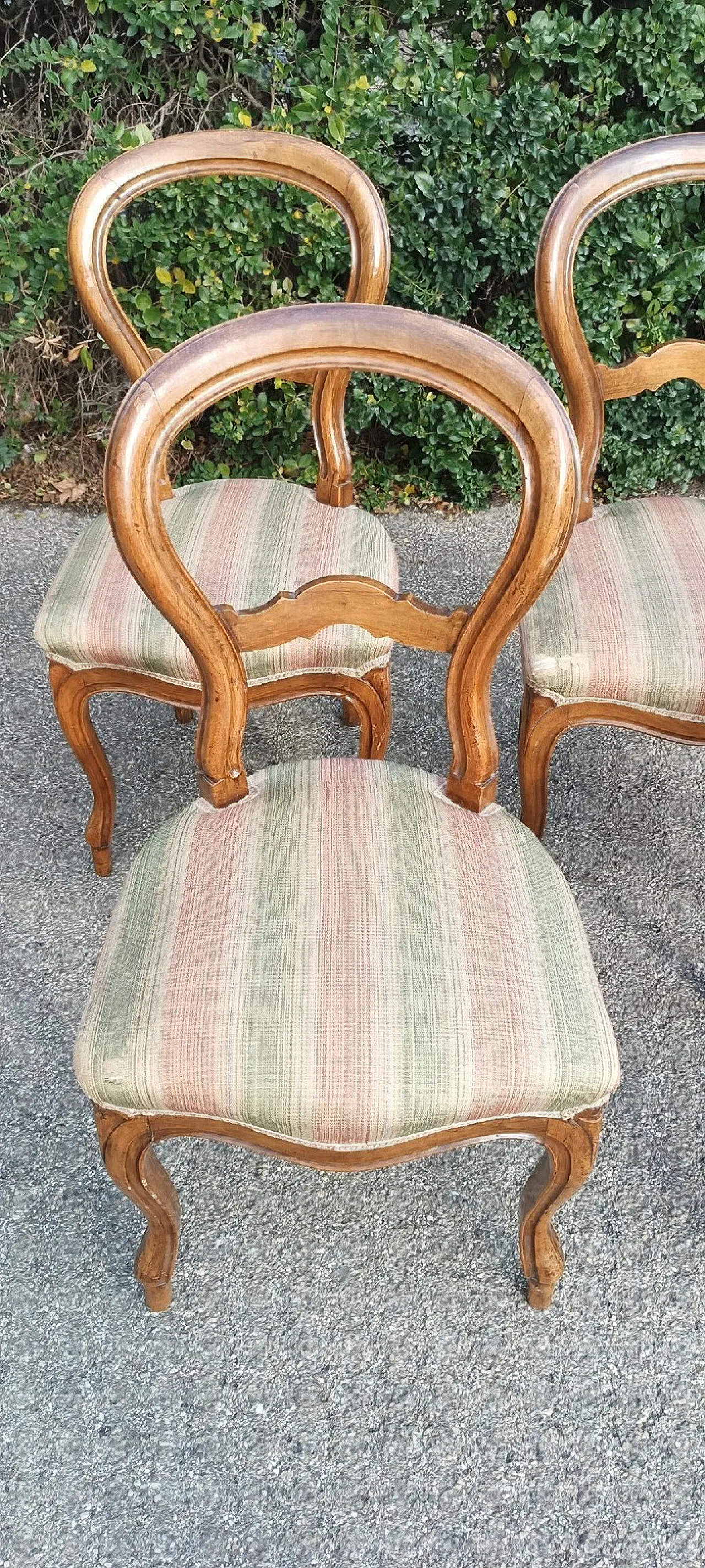 4 Sedie in noce, metà '800 4