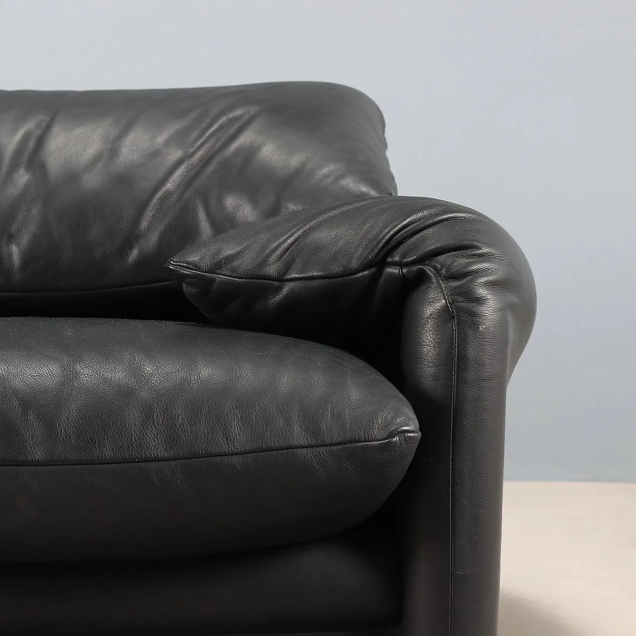 Sofa with foam padding and leather upholstery, 20th century 4