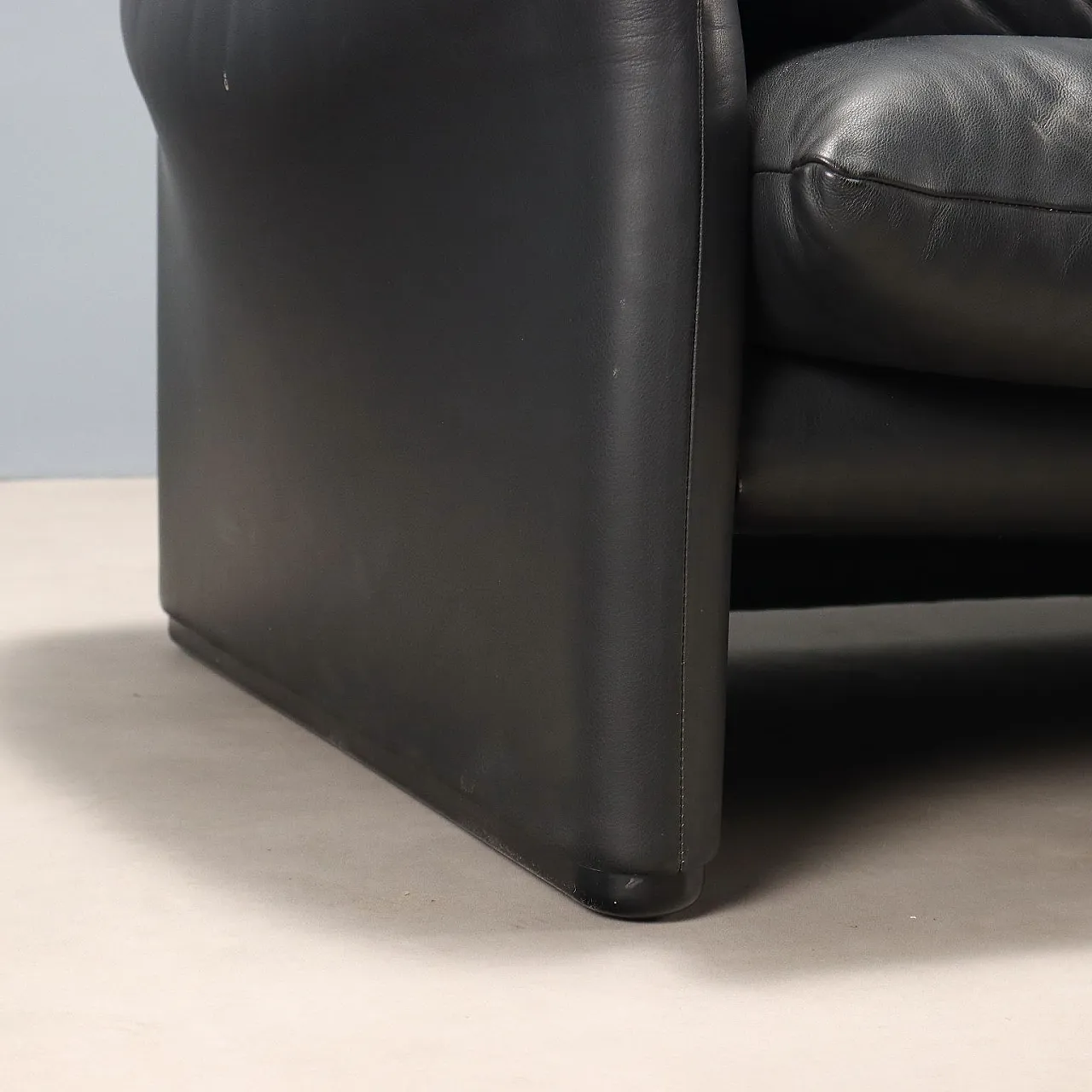 Sofa with foam padding and leather upholstery, 20th century 5