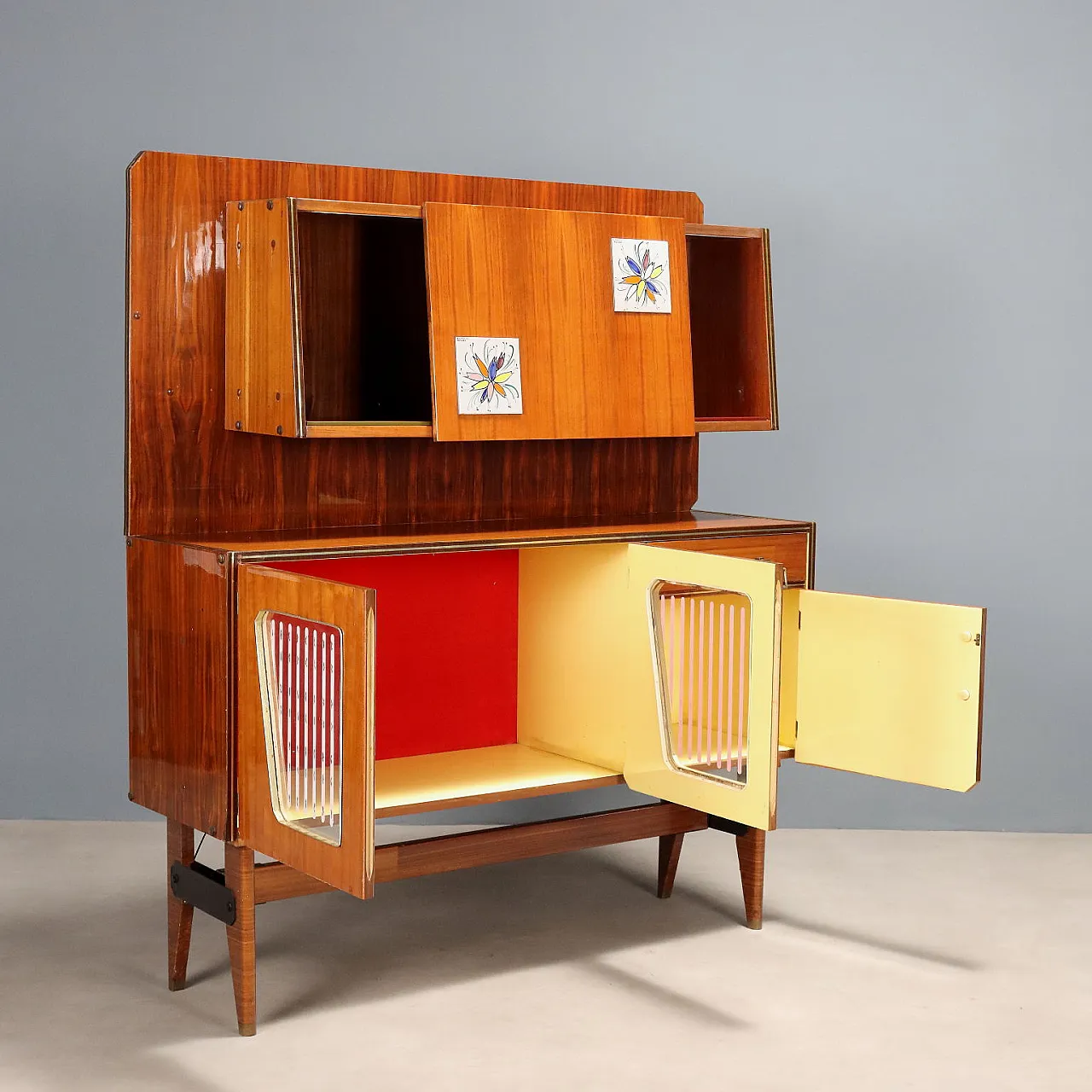 Sideboard in wood and ceramic by A. Giardini, 20th century 3