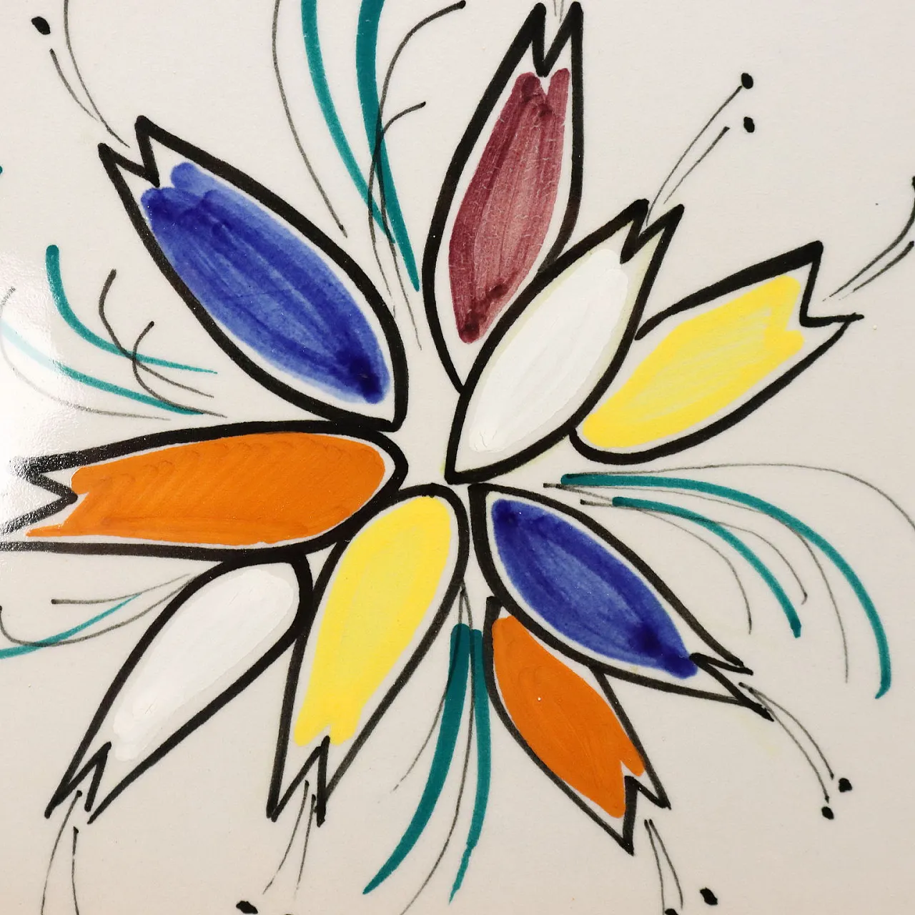 Sideboard in wood and ceramic by A. Giardini, 20th century 6