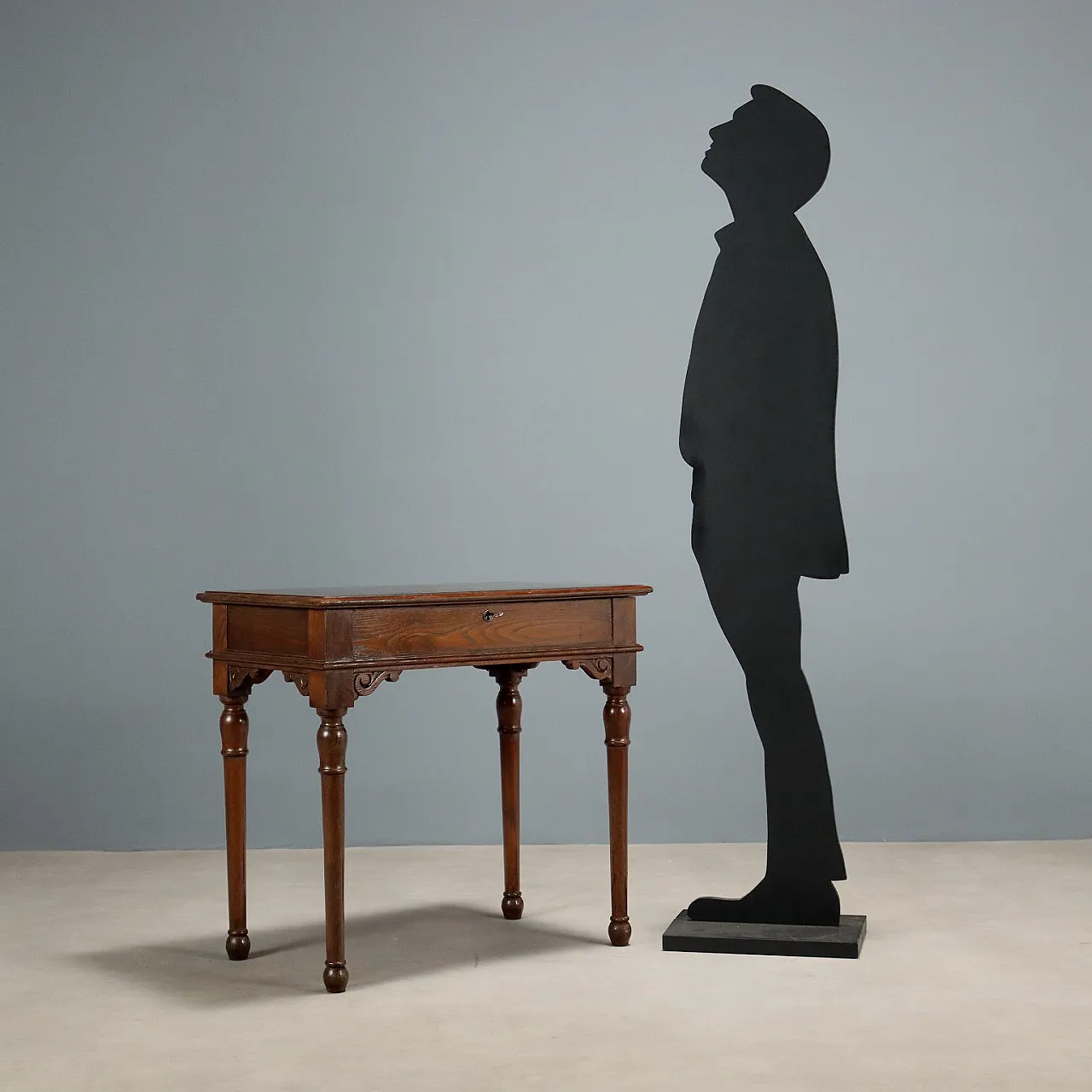 Scrittoio in olmo e mogano, '800 2