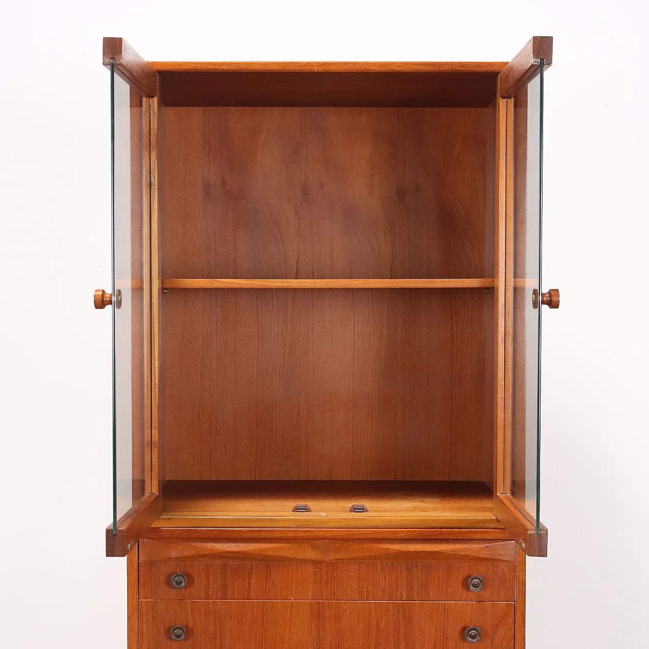 Mobile vetrina in teak e vetro, anni '60 3