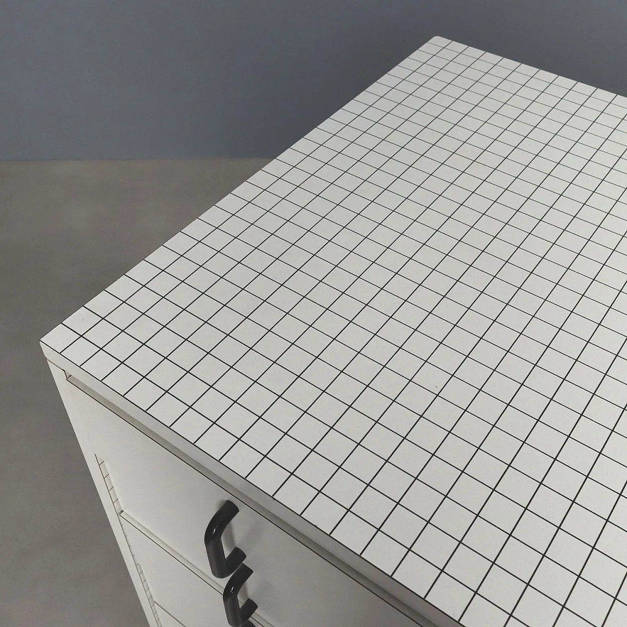 Scrivania in stile Quaderna in laminato, anni '80 7