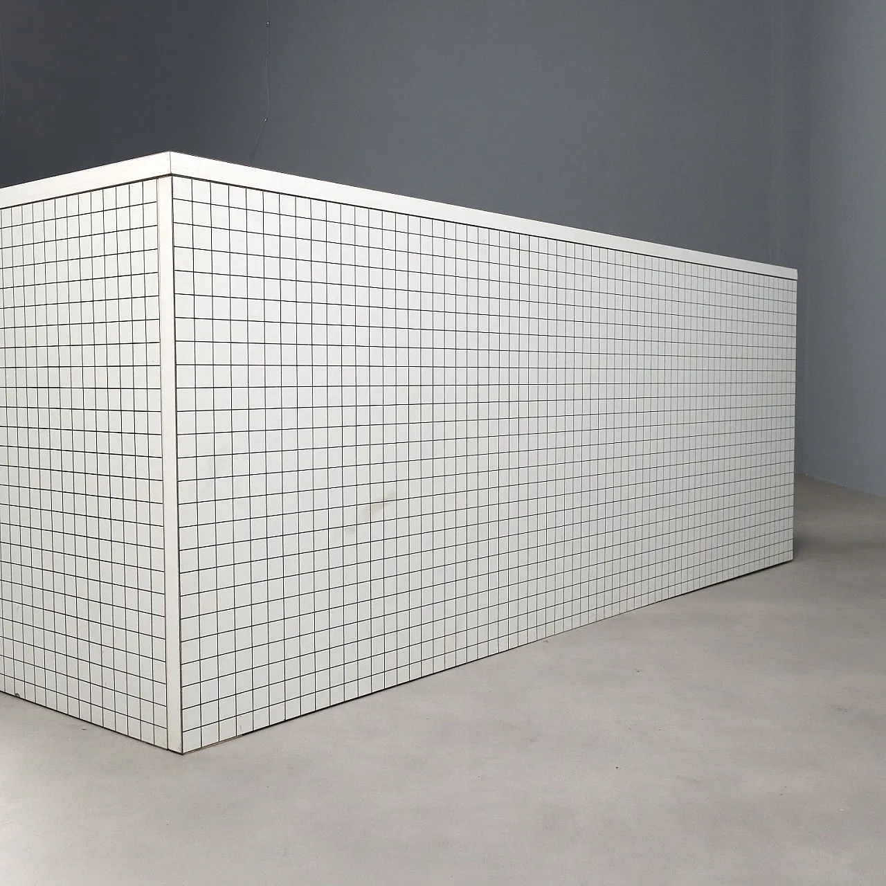 Scrivania in stile Quaderna in laminato, anni '80 8