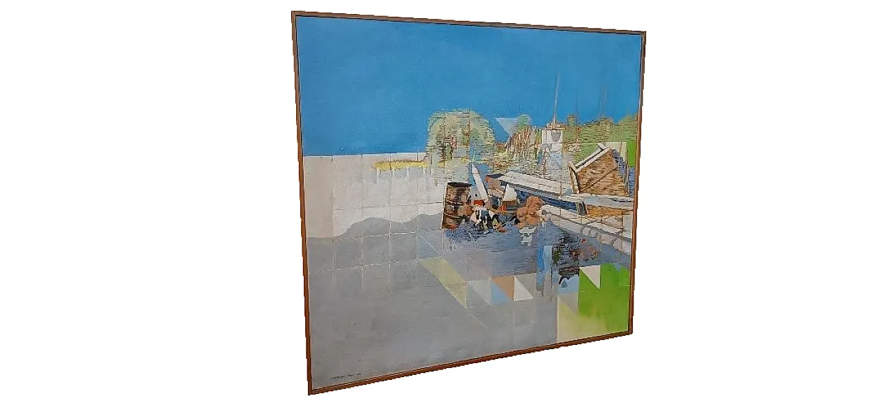 Abstract painting by Maurizio Bini, 1970s 3