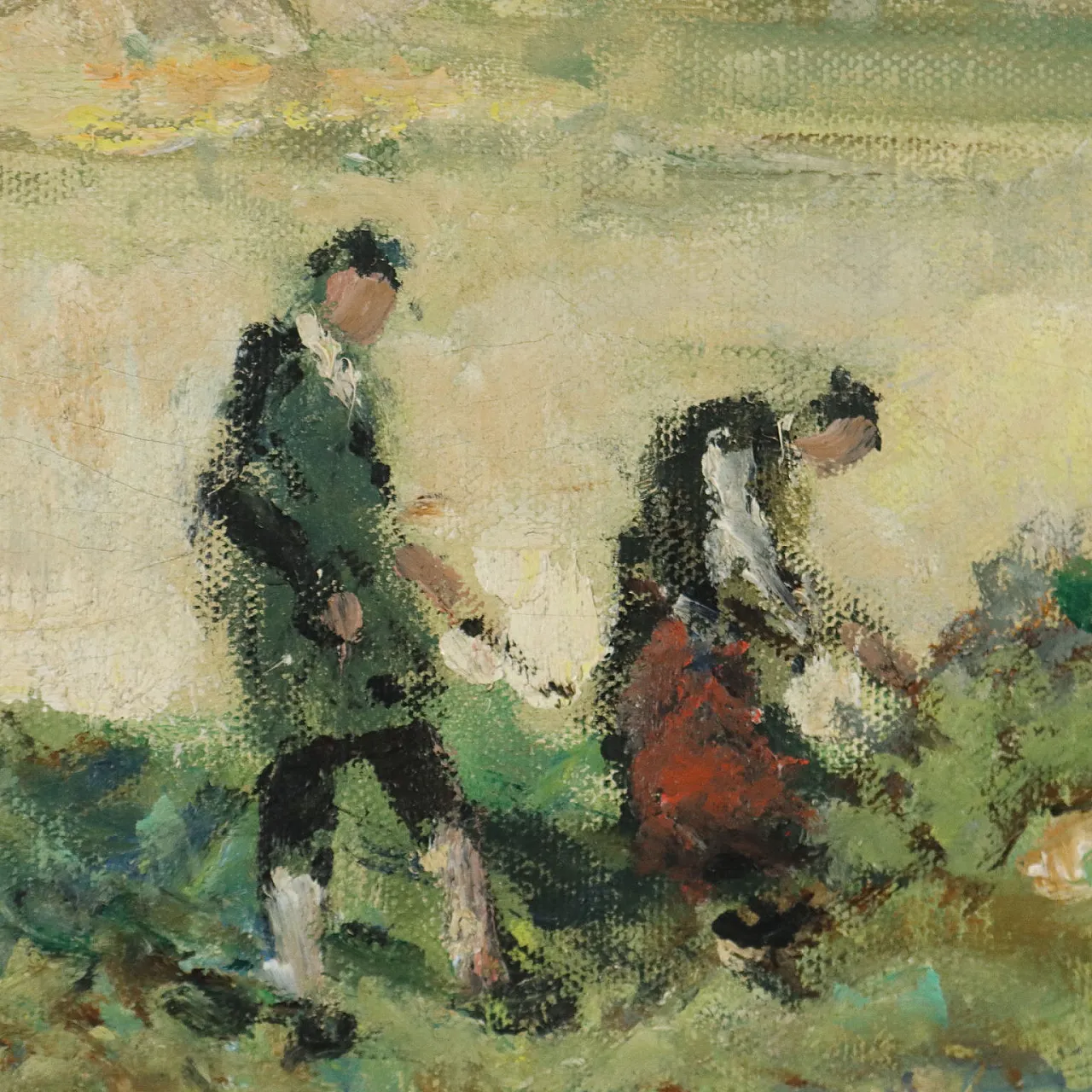 Paesaggio di campagna di Ivan Karpoff, olio su tela, anni '30 4