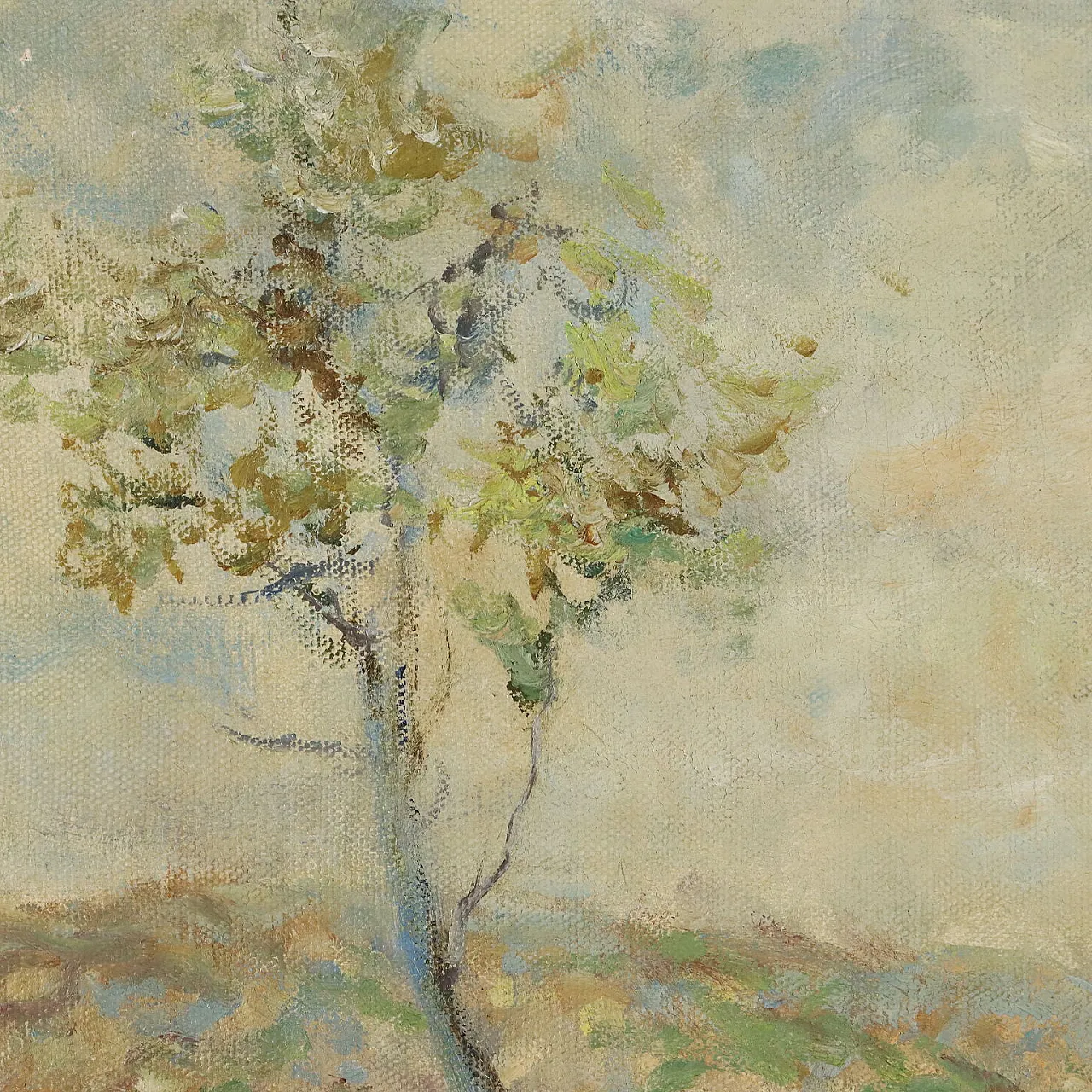 Paesaggio di campagna di Ivan Karpoff, olio su tela, anni '30 6