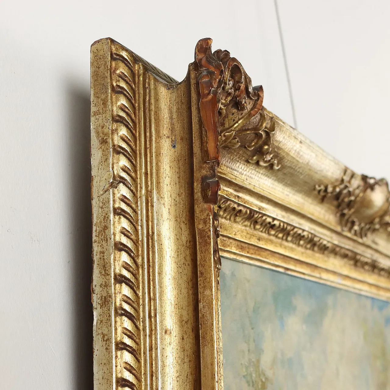 Paesaggio di campagna di Ivan Karpoff, olio su tela, anni '30 10