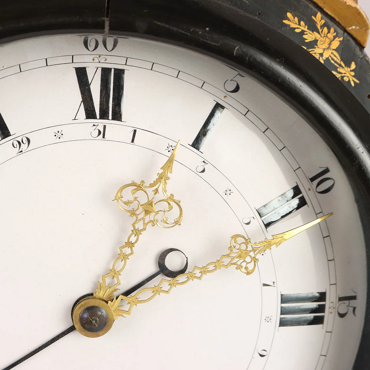 Orologio a pendola Neuchateloise  in legno ebanizzato, '800 4