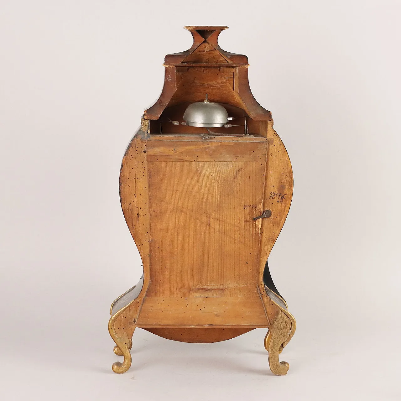 Orologio a pendola Neuchateloise  in legno ebanizzato, '800 8