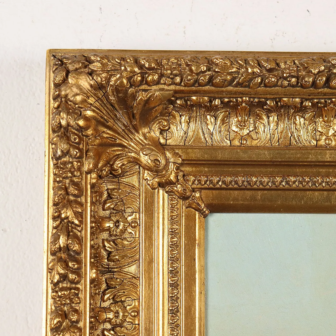 Paesaggio con casa sul lago, olio su tela 8