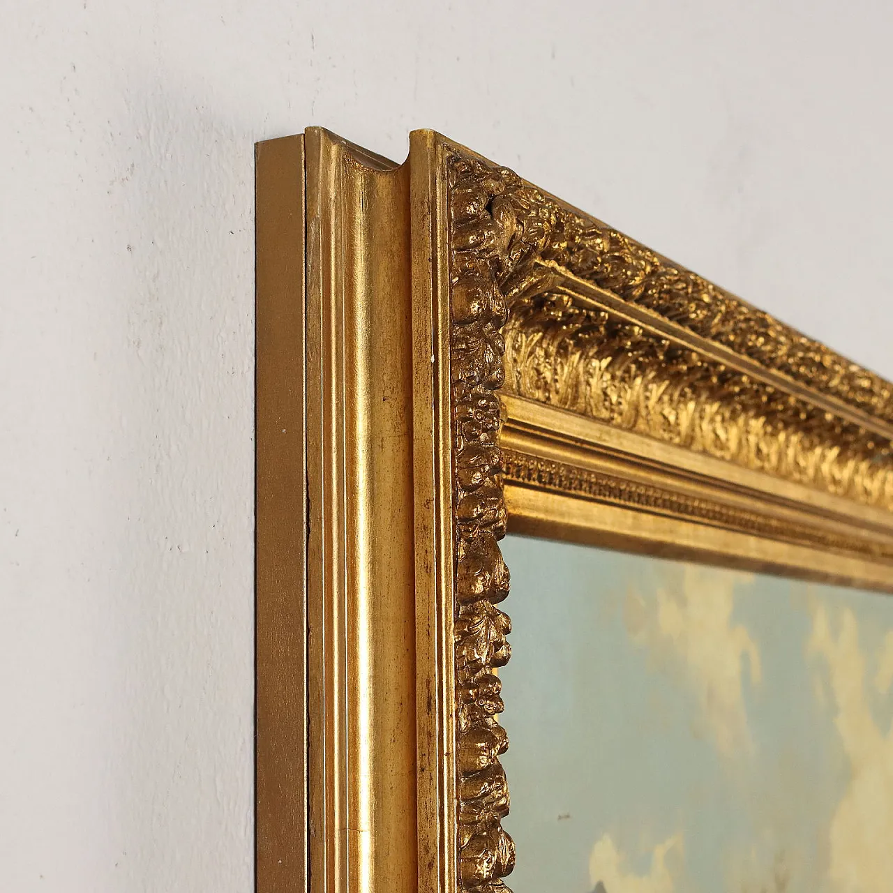 Paesaggio con casa sul lago, olio su tela 10