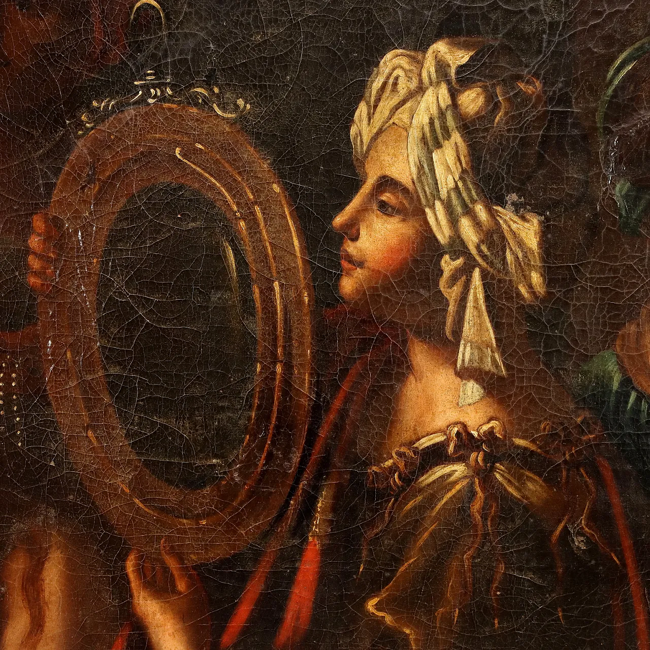 Bathsheba at the bath, oil painting on canvas, 19th century 3