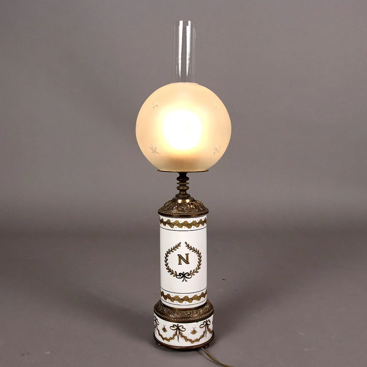 Lampada ad olio Impero, fine '800 1