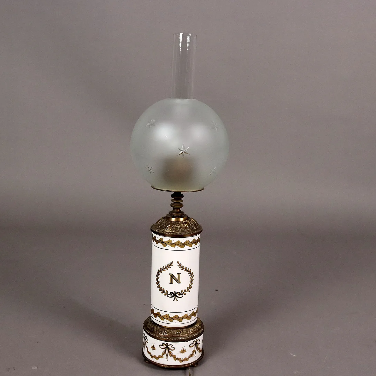 Lampada ad olio Impero, fine '800 6