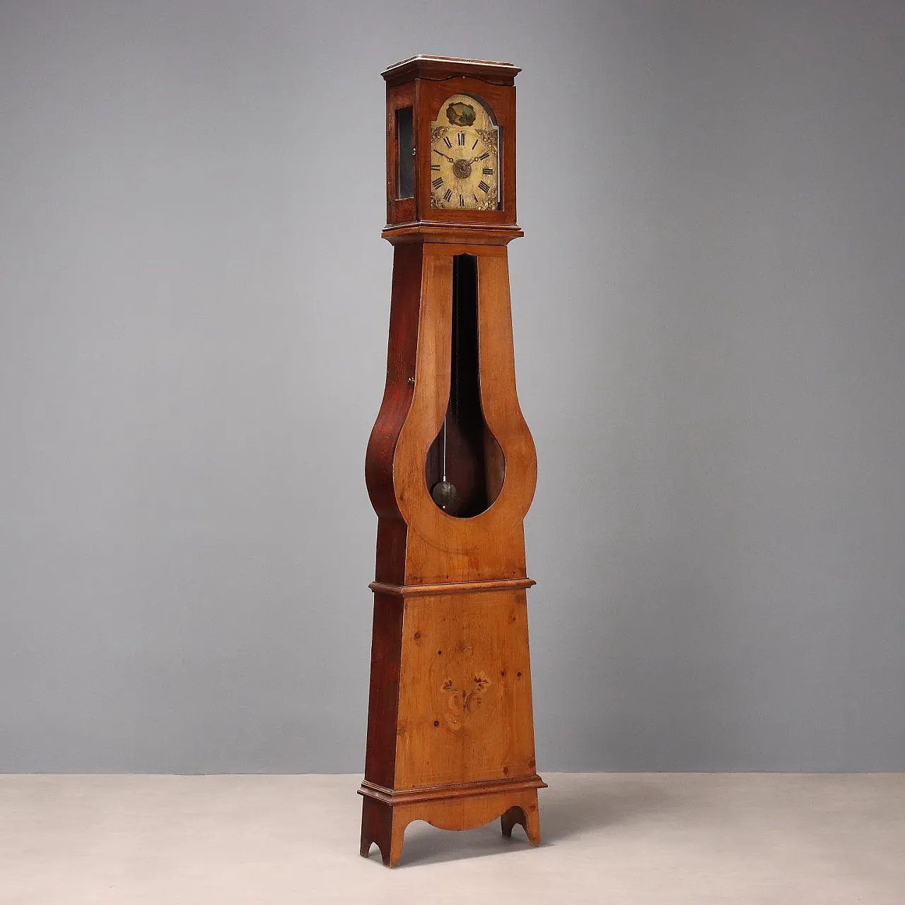 Morbier grandfather clock in walnut spruce, 19th century 1