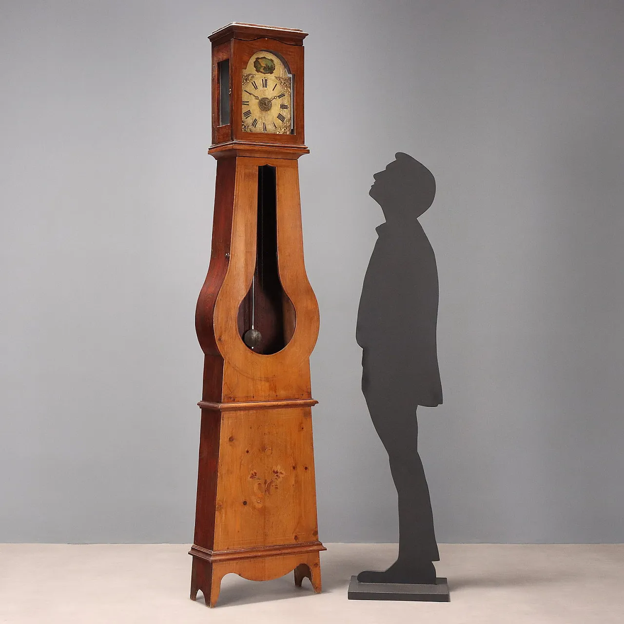 Morbier grandfather clock in walnut spruce, 19th century 2