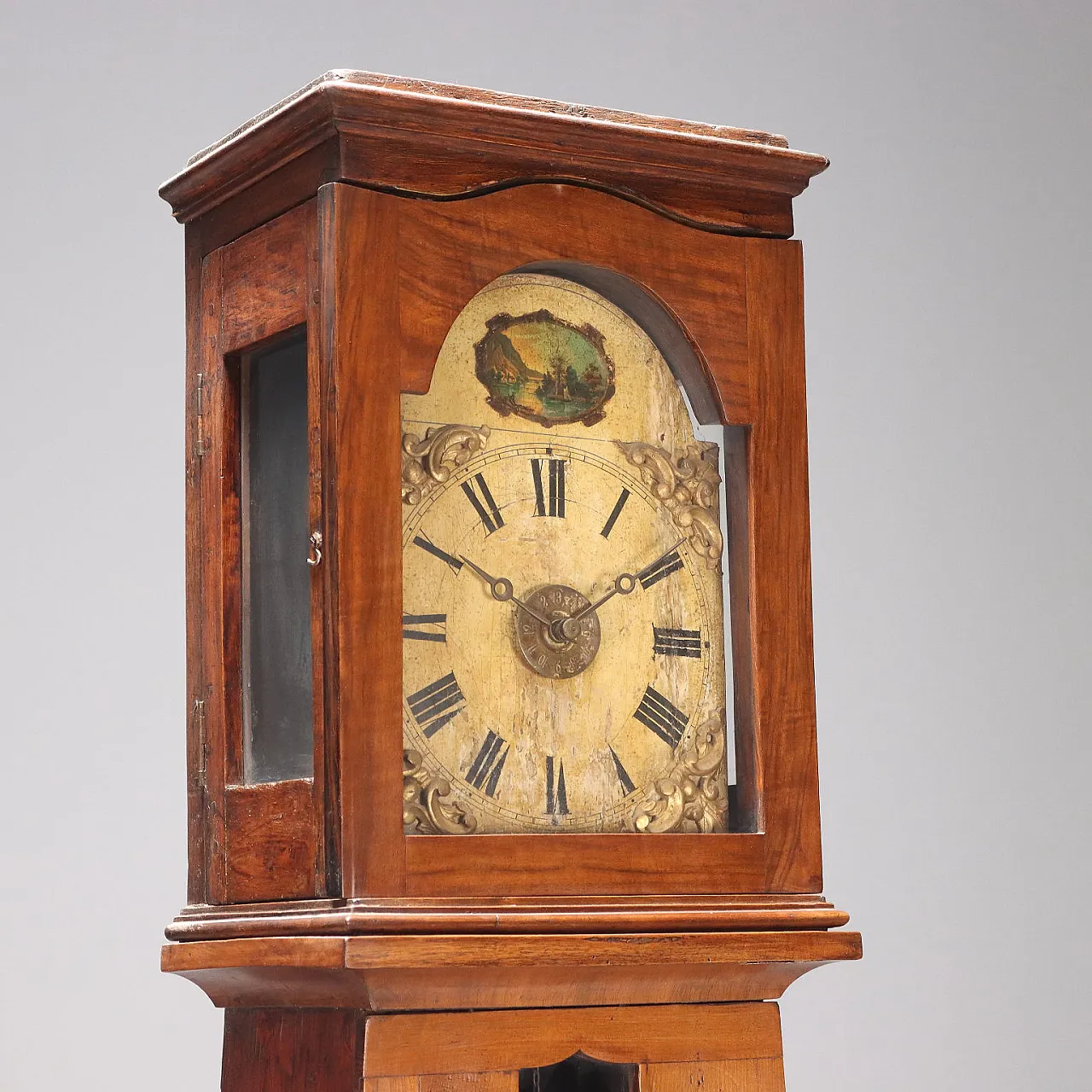Morbier grandfather clock in walnut spruce, 19th century 3