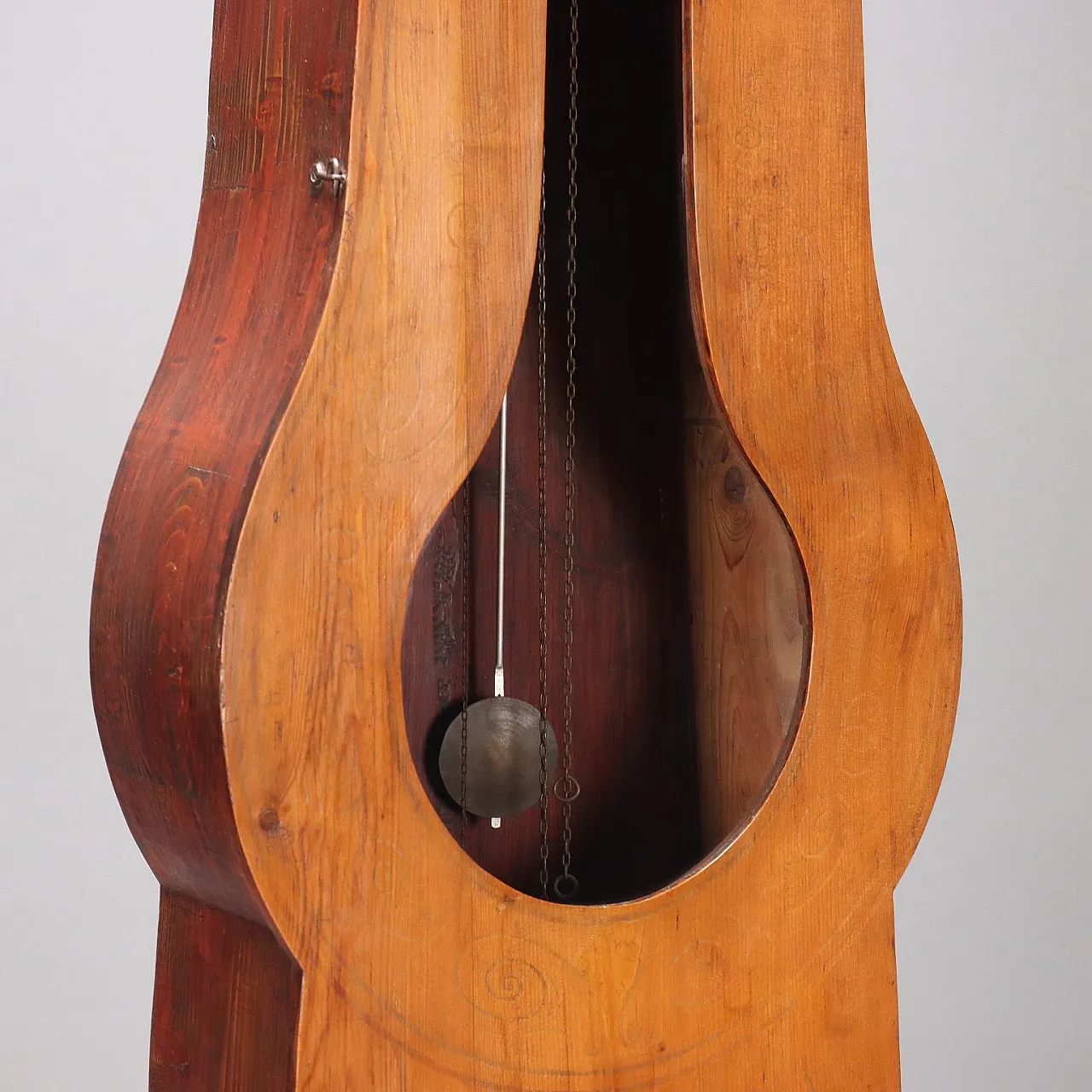 Morbier grandfather clock in walnut spruce, 19th century 7