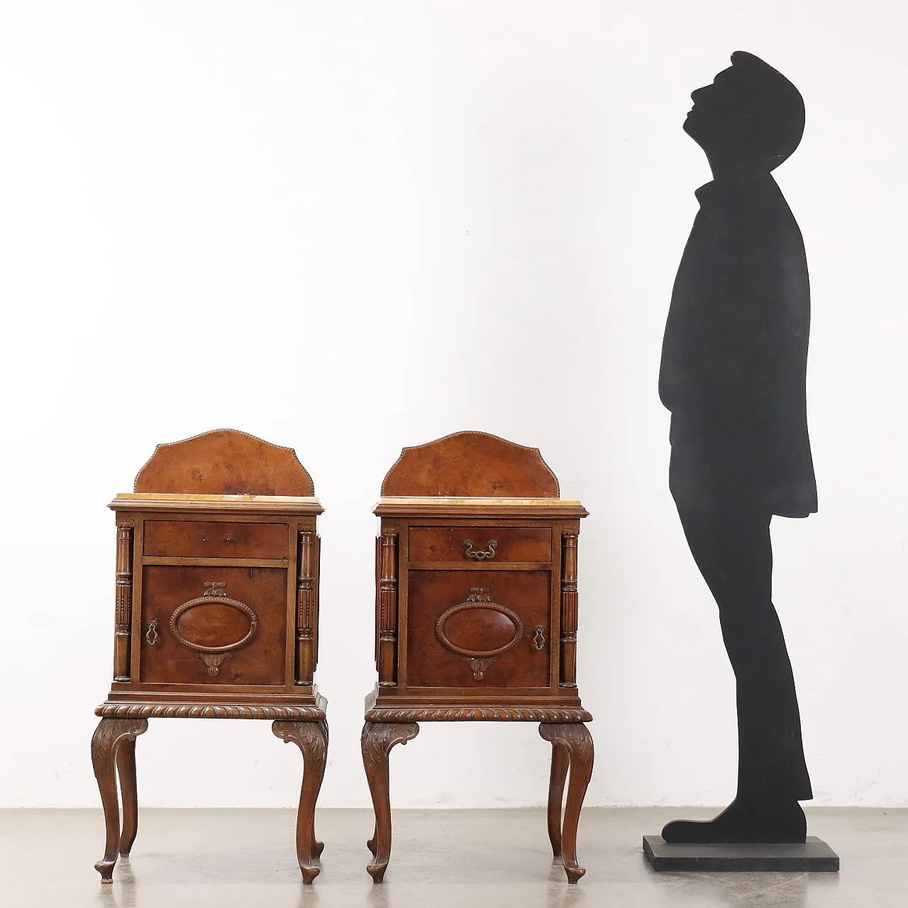 Coppia di comodini Chippendale in legno, '900 2