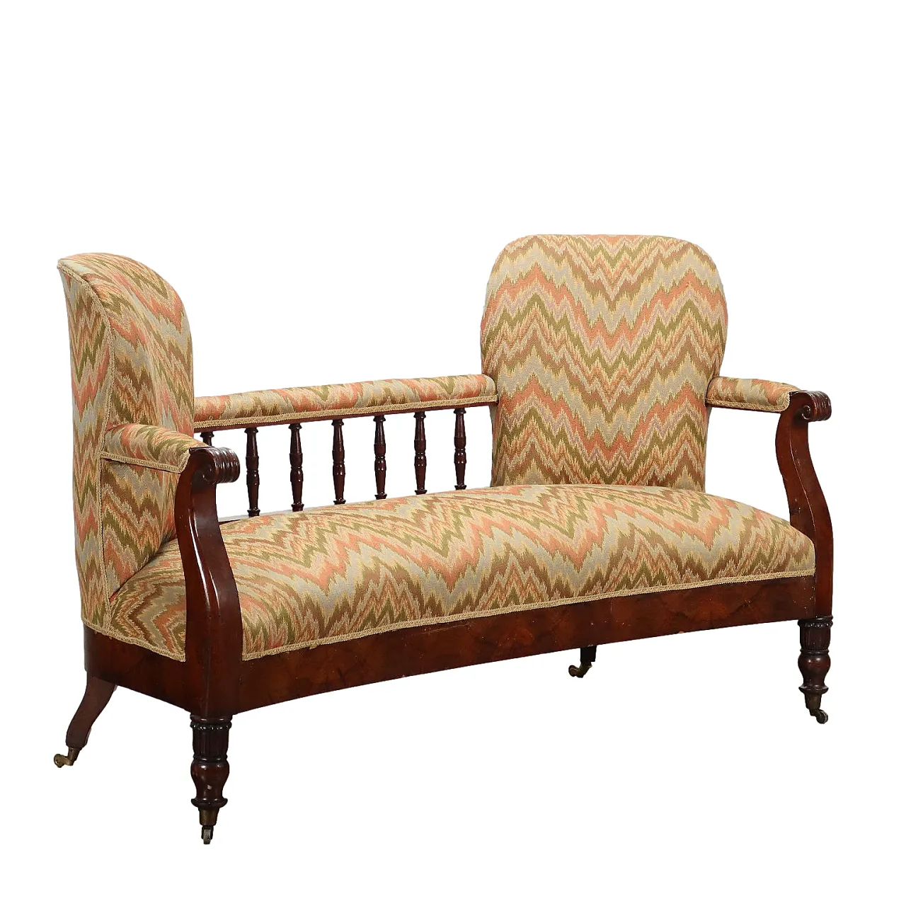 Louis Philippe fabric and mahogany sofa, 19th century 1