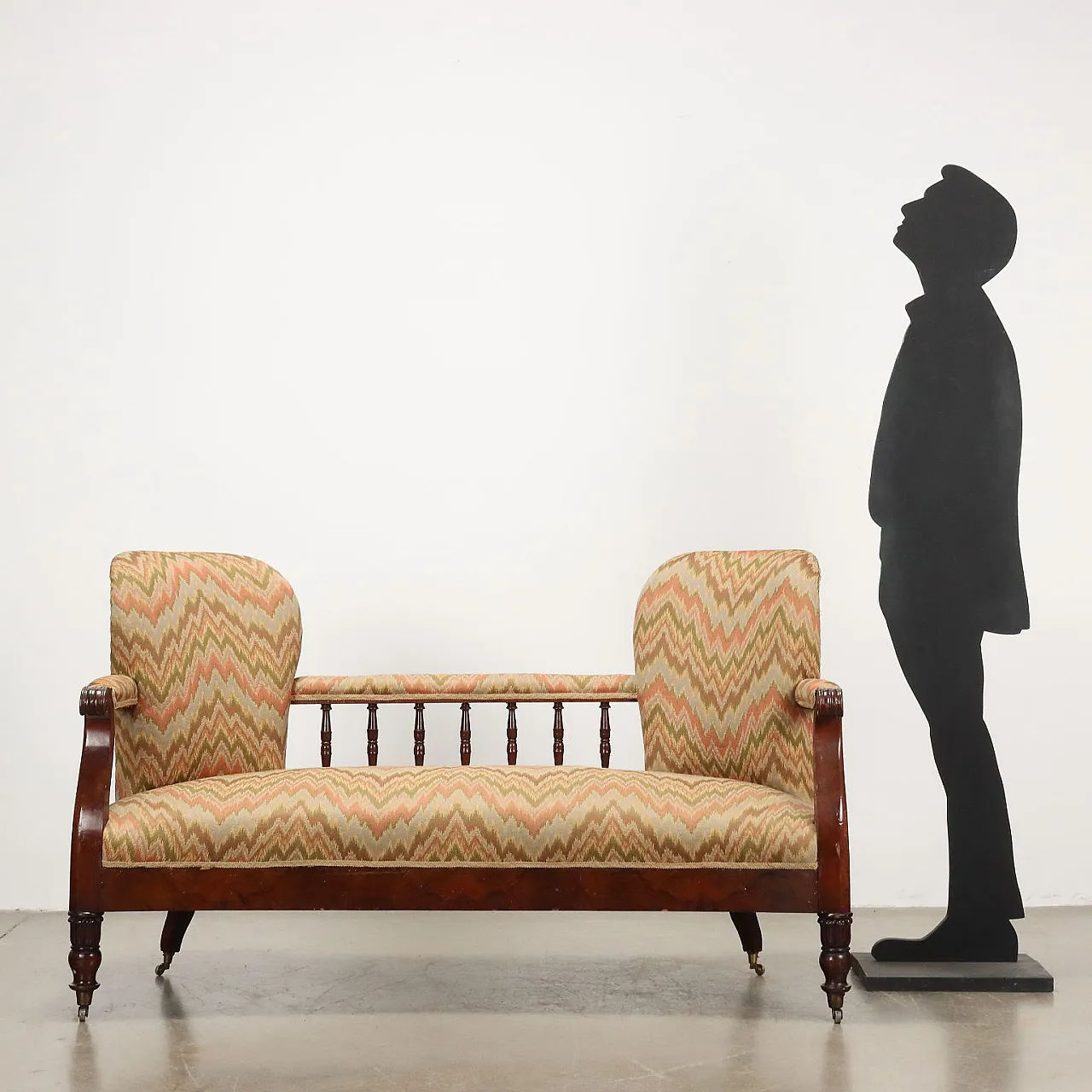 Louis Philippe fabric and mahogany sofa, 19th century 2