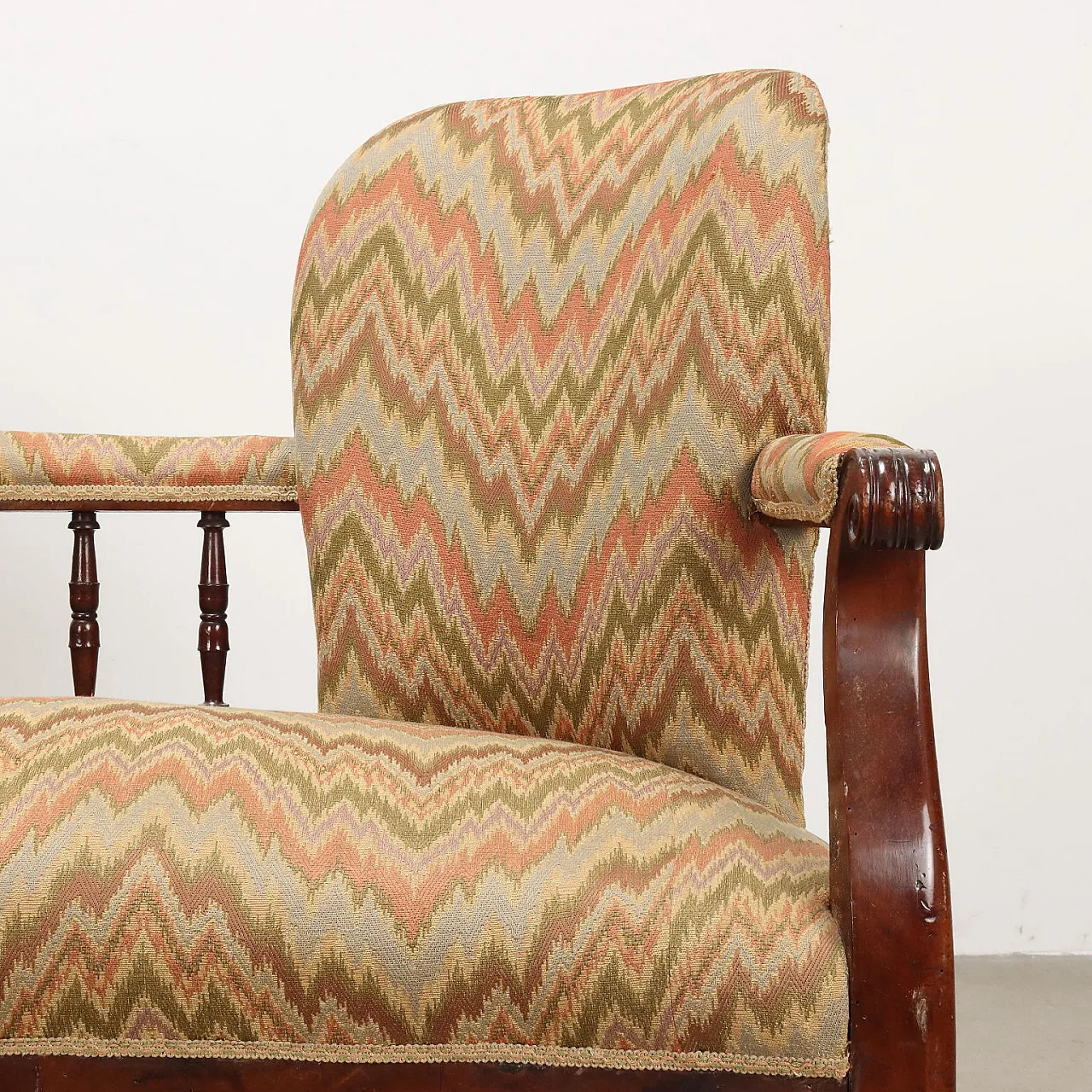 Louis Philippe fabric and mahogany sofa, 19th century 5