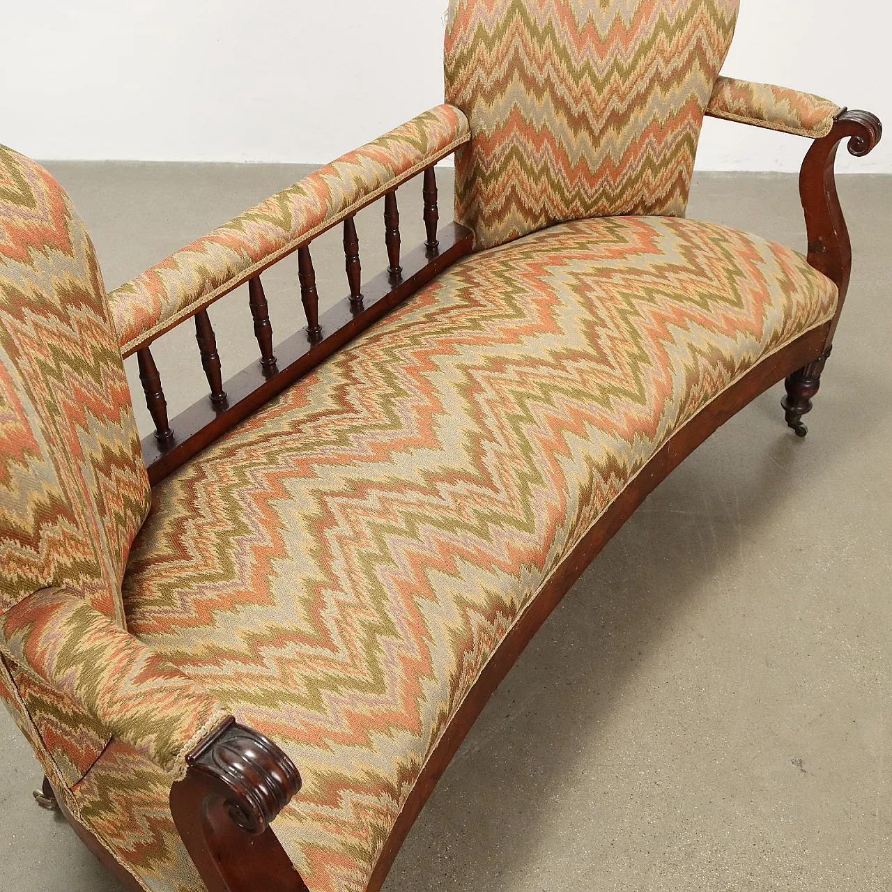 Louis Philippe fabric and mahogany sofa, 19th century 7