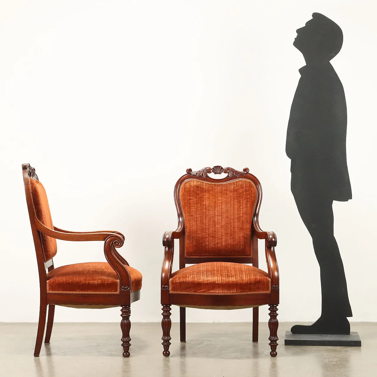 Coppia di poltrone Luigi Filippo, '800 2