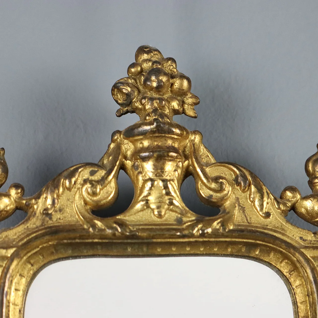 Coppia di ventoline con specchio in bronzo dorato, '800 4