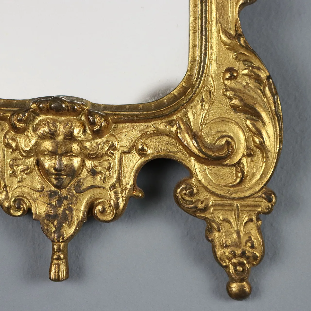 Coppia di ventoline con specchio in bronzo dorato, '800 8