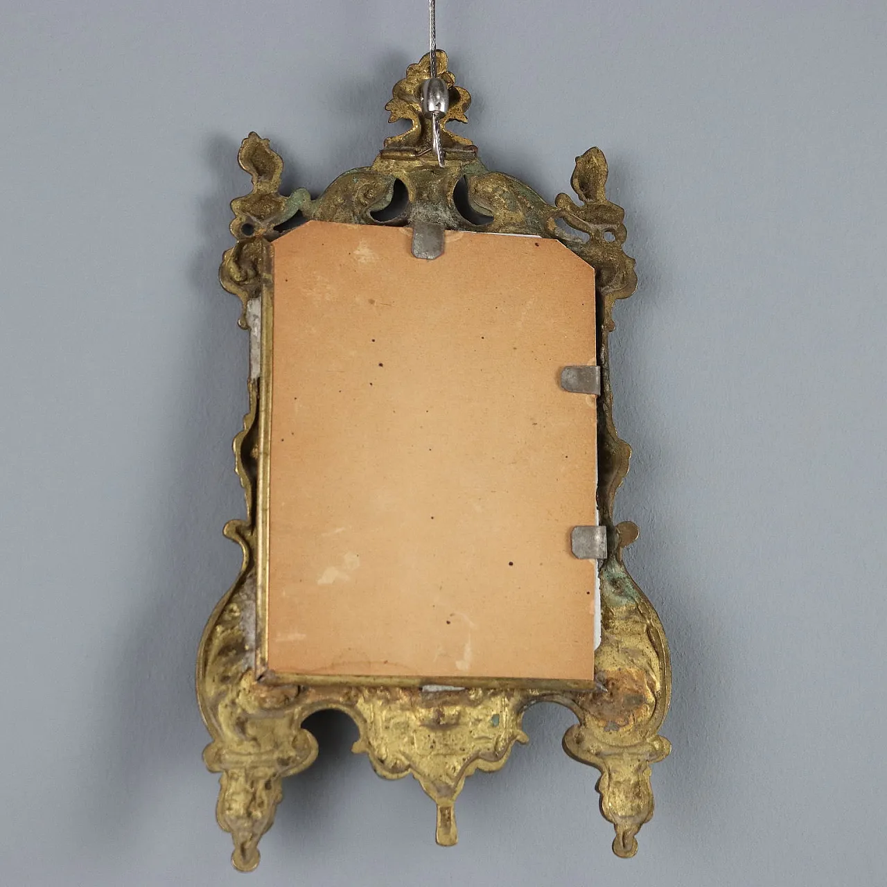 Coppia di ventoline con specchio in bronzo dorato, '800 9