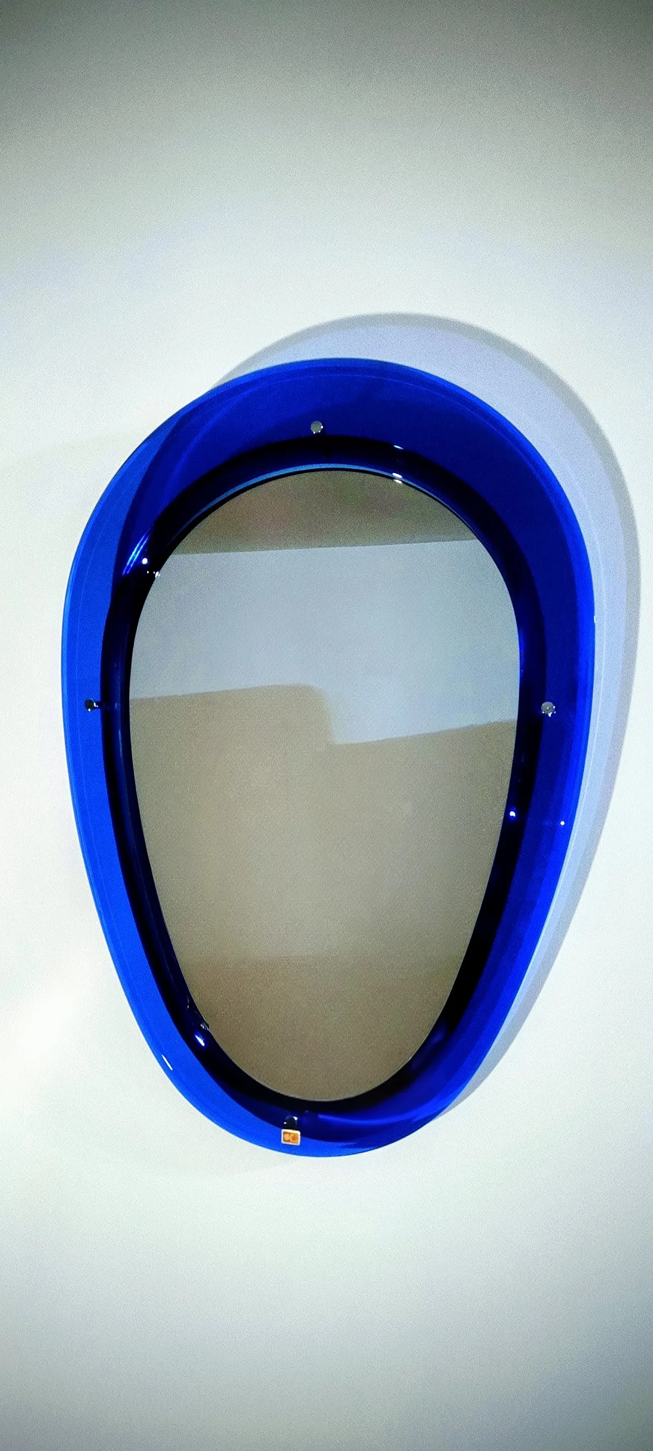 Specchio Ovale Sena Cristal blu oltremare, 1975 5