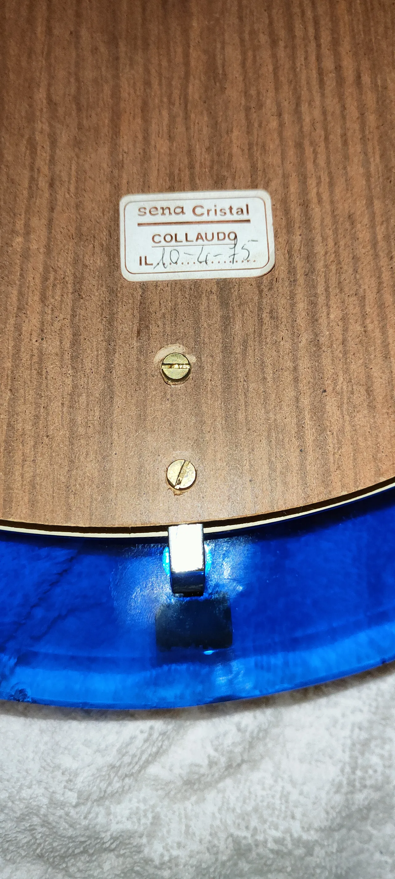 Specchio Ovale Sena Cristal blu oltremare, 1975 15