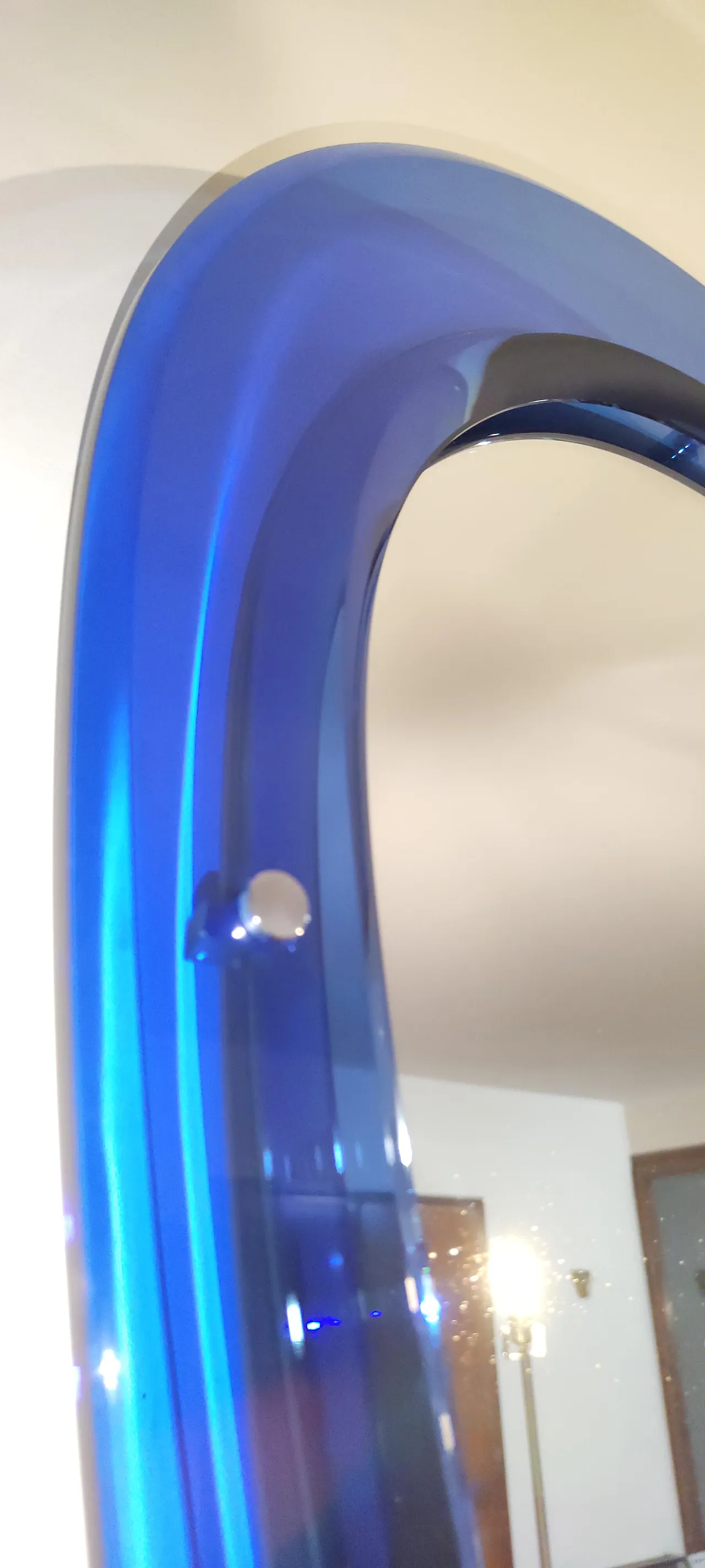 Specchio Ovale Sena Cristal blu oltremare, 1975 17